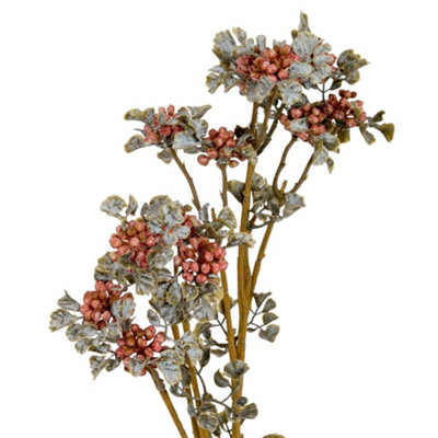 B&Q -  Berry Artificial Flower Spray Pink (One Size)
