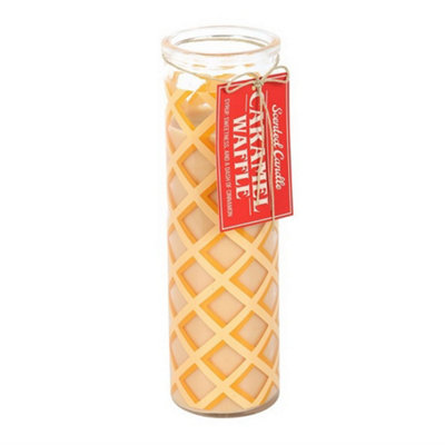  - Something Different Caramel Waffle Tube Candle Yellow/transparent (One Size)