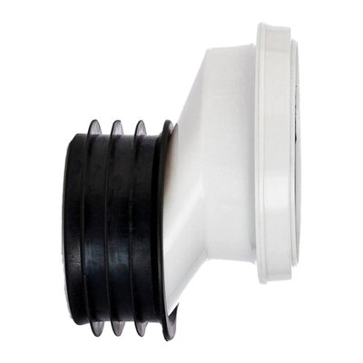 Securplumb Offset Toilet Pan Connector White/black (One Size) from B&Q