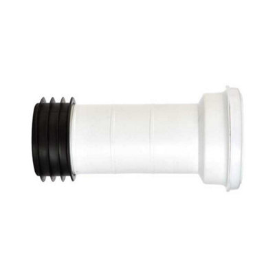Securplumb Straight Toilet Pan Connector White/black (265mm) from B&Q
