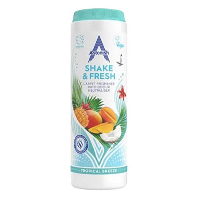 Astonish Shake & Fresh Tropical Breeze Carpet Cleaner White (350G) from B&Q