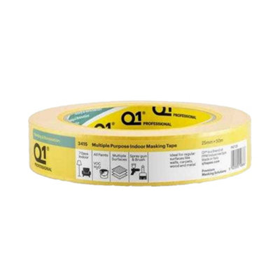 Q1 Multi Purpose Masking Tape Beige (50M X 48mm) from B&Q