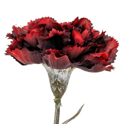B&Q -  Carnation Artificial Flower Burgundy (One Size)