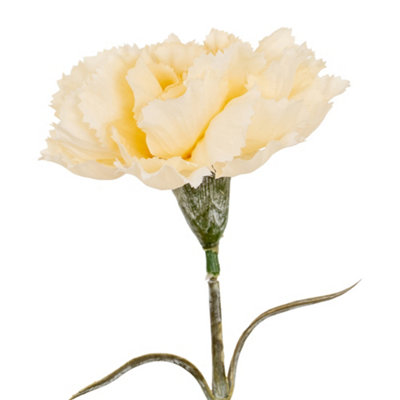 B&Q -  Carnation Artificial Flower Cream (One Size)