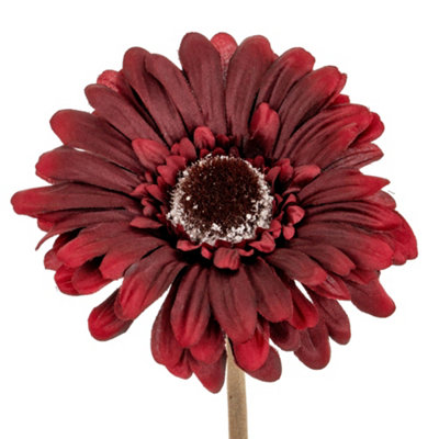 Hill Interiors Soft Gerbera Gerbera Artificial Flower Burgundy (One Size) from B&Q