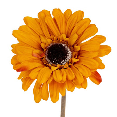 Hill Interiors Soft Gerbera Gerbera Artificial Flower Orange (One Size) from B&Q
