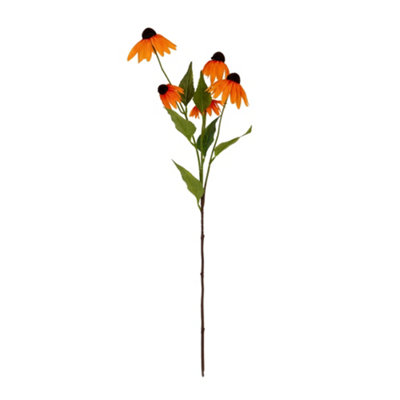 B&Q -  Echinacea Artificial Flower Spray Orange (One Size)