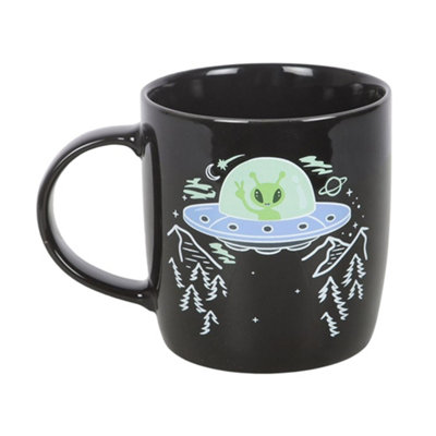 Something Different Ufo 350Ml Heat Changing Mug Black (One Size) from B&Q