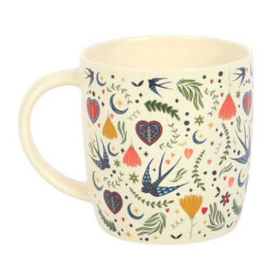Something Different Midnight Bloom 350Ml Mug Cream/multicoloured (One Size) from B&Q