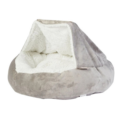 Dream Paws Hideaway Snuggle Dog Bed Grey (One Size) from B&Q