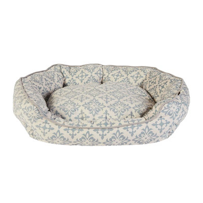 Dream Paws Scalloped Dog Bed Grey (L) from B&Q