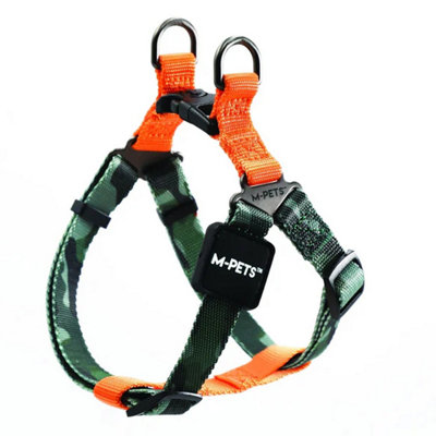 M-Pets Wild Jungle Dog Harness Black/orange (S) from B&Q