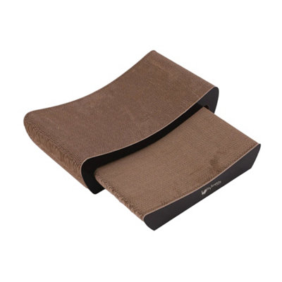 M-Pets My Scratchy Kansas Cardboard Cat Scratch Board (Pack Of 2) Brown (One Size) from B&Q