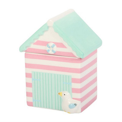  - Something Different Beach Hut Oil Burner Pink/white/green (One Size)
