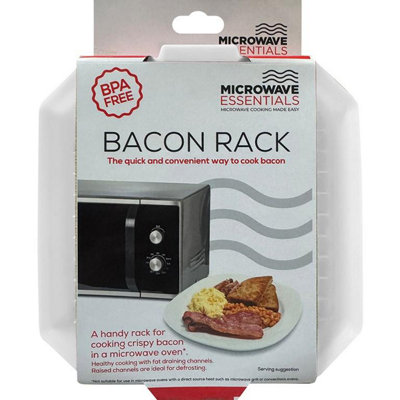 Microwave Essentials Bacon Rack Clear (One Size) from B&Q