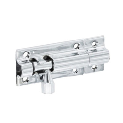 Securit Chrome Door Bolt Silver (150mm) from B&Q