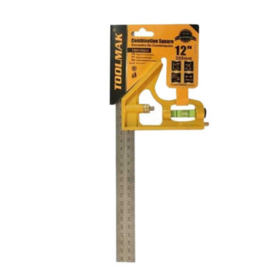 Toolmak Combination Measuring Square Silver/yellow (One Size) from B&Q