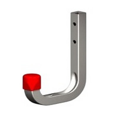 Securit Square Galvanised Wall Hook Silver (80mm) from B&Q