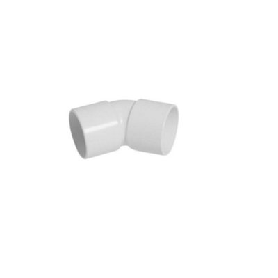 Davant Round Bend Pipe Connector White (40mm) from B&Q