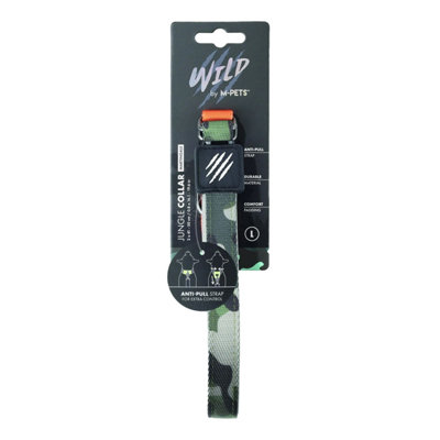 M-Pets Wild Jungle Camo Dog Collar Black/orange (Extra Large) from B&Q