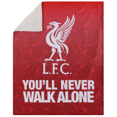 Liverpool Fc Sherpa Slogan Blanket Red (One Size) from B&Q