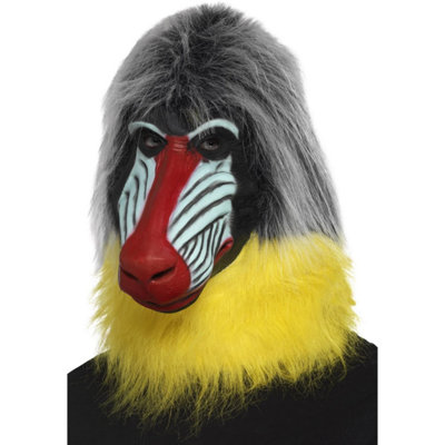  - Smiffys Baboon Mask Multicoloured (One Size)