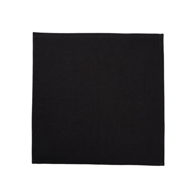  - Nutshell Organic Cotton Plain Napkin Black (One Size)