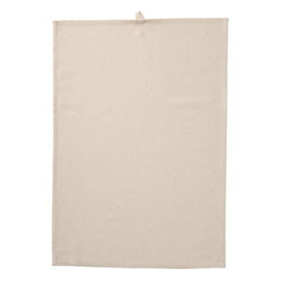 B&Q Nutshell Organic Cotton Plain Tea Towel Natural (One ) 70Cm B&Q