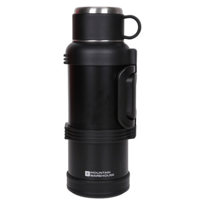 Mountain Warehouse Camping Flask & Cup Set Black (One Size) from B&Q