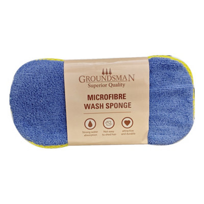 Groundsman Microfibre Sponge Scourer Blue (70mm X 230mm X 110mm) from B&Q