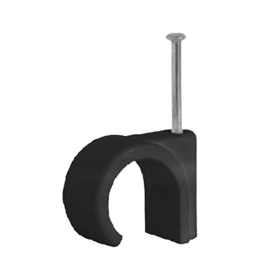 Securlec Round Cable Clips (Pack Of 50) Brown (7mm) from B&Q