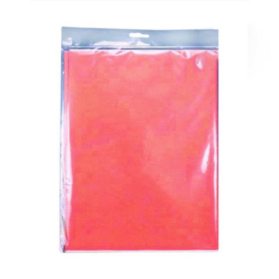 Caroline Plastic Plain Party Table Cover Burgundy (One Size) from B&Q
