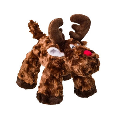House Of Paws Reindeer Dog Squeak Toy Brown (One Size) from B&Q