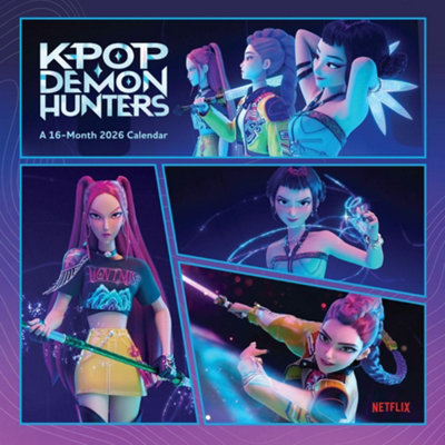  - K-Pop Demon Hunters 2026 Square Wall Calendar Multicoloured (One Size)