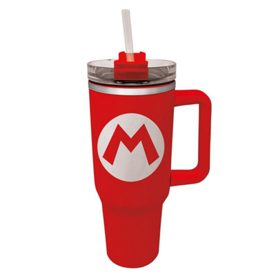 Super Mario Icon 1200Ml Tumbler Red/white (28Cm X 14.8Cm) from B&Q