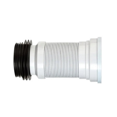 Securplumb Flexible Toilet Pan Connector White/black (240mm500mm) from B&Q