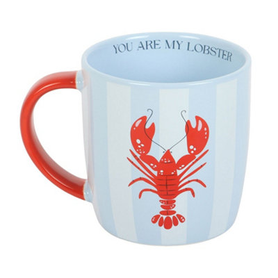 Something Different Your Are My Lobster Striped Mug - Nautical Blue/White/Red - Image 3