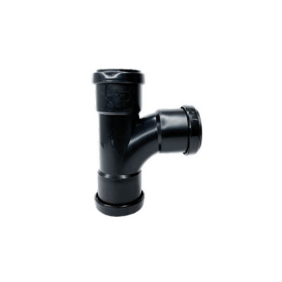 Davant Tee Connector Black (40mm) from B&Q