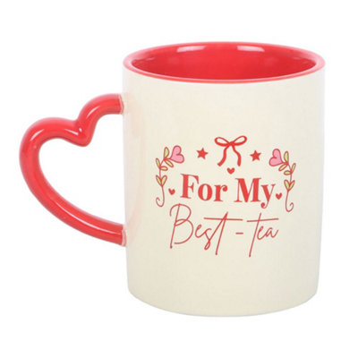 Something Different Unisex Cream For My Best-Tea Heart 350Ml Mug In - Image 3