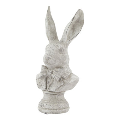 Hill Interiors Unisex Grey Tuxedo Hare Stone Effect Ornament In 38Cm - Image 6
