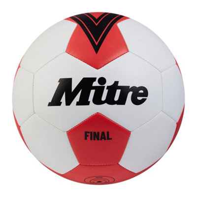 Mitre Final 24 Football White/red (5) from B&Q