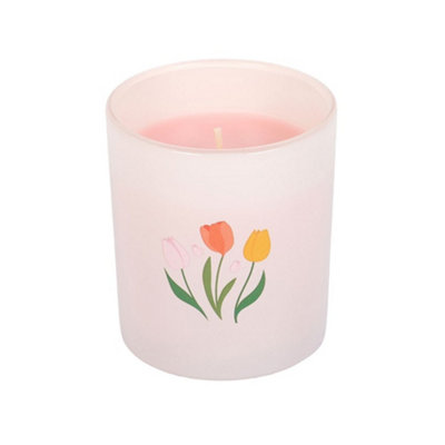 Something Different If Mums Were Flowers French Tulip Scented Candle Pastel Pink (One Size) from B&Q