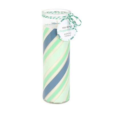 Something Different Unisex Green Peppermint Candy Stripe Tube Candle In - Image 4