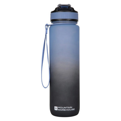 Mountain Warehouse Push Lid Bpa Free 1L Water Bottle Blue/black (One Size) from B&Q