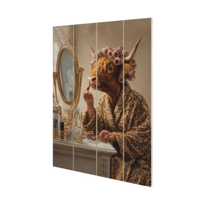 Highland Games Cows Night Out Plaque Multicoloured (59Cm X 40Cm) from B&Q