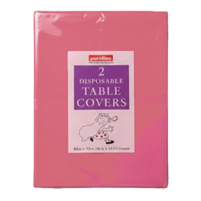 Caroline Plain Party Table Cover Light Pink (One Size) from B&Q
