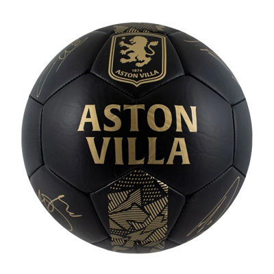  - Aston Villa Fc Gold Phantom Signature Training Football Black (1)