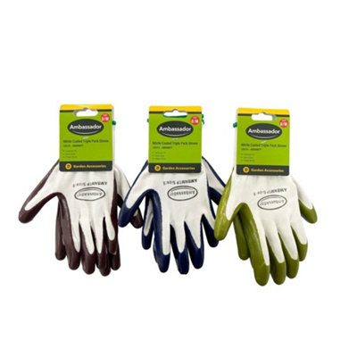 Ambador Nitrile Coated Gloves (Pack Of 3) from B&Q