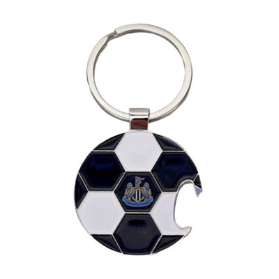  - Newcastle United Fc Bottle Opener Keyring Black/white (40mm X 40mm)