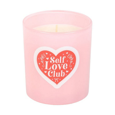 Something Different Unisex Pink Self Love Club Coconut Scented Candle In - Image 4
